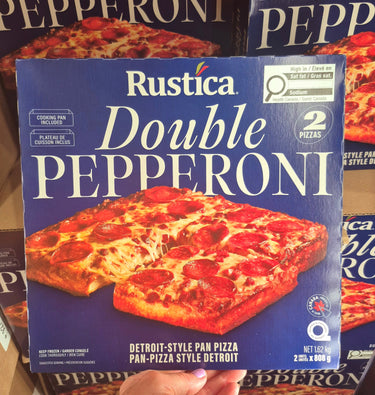 Rustica Detroit Style Double Pepperoni Pizza - 2 x 808 Grams
